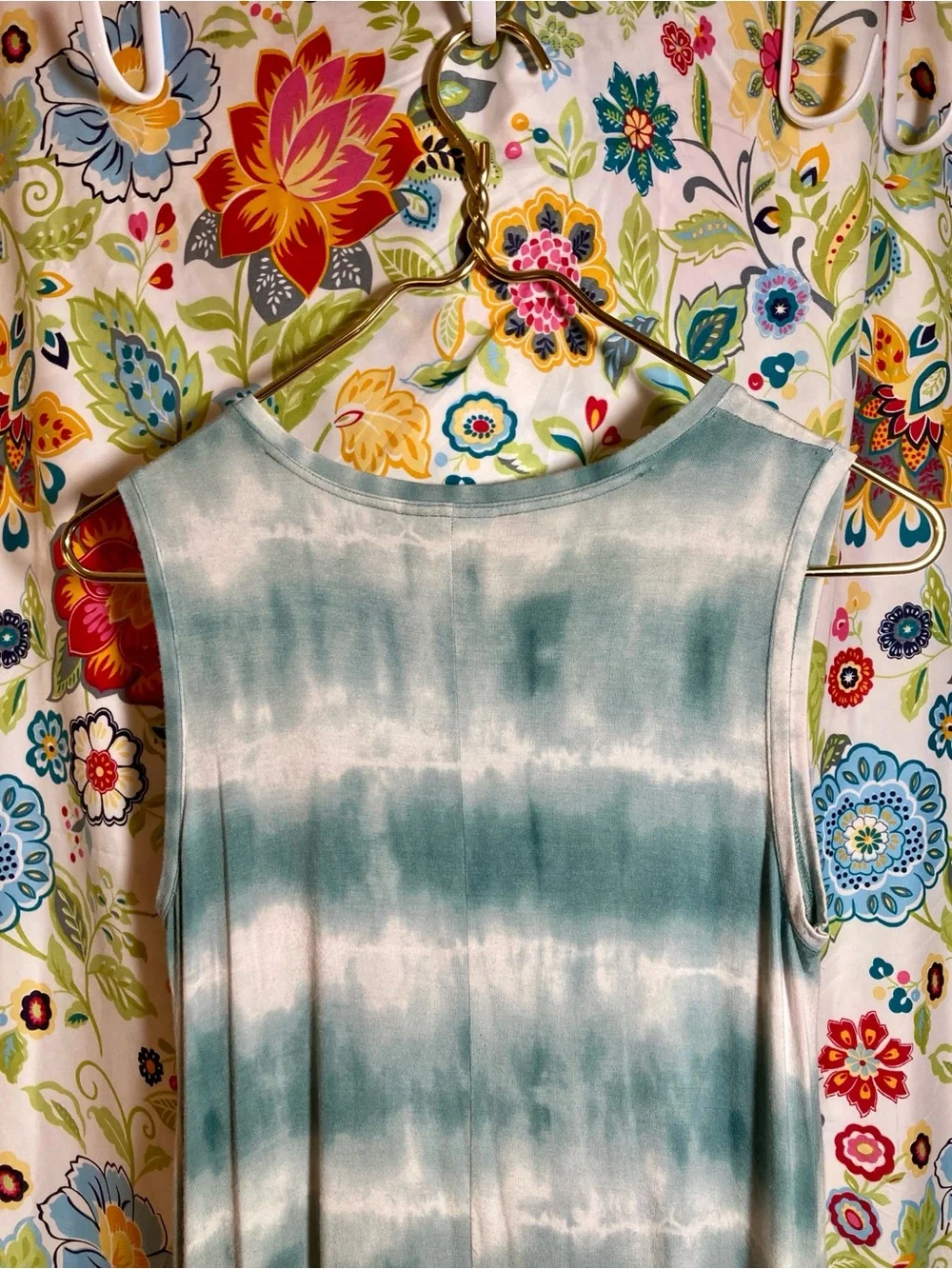 Style & Co. Blue and White Tie-Dye Mini Dress - Picture 9 of 9